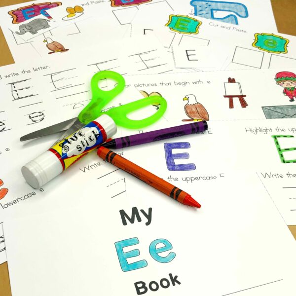 Letter E Lessons and Worksheets