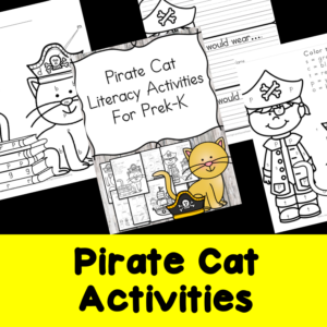 Pirate Cat activities for Kindergarten to go with Pete the Cat Pirate book