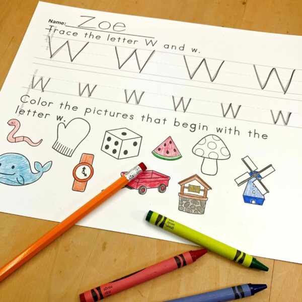 Letter W Lessons and Worksheets