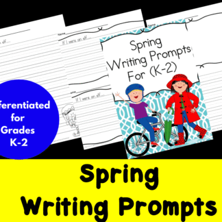 Differentiated Spring Writing Prompts for Kindergarten through Second Grade