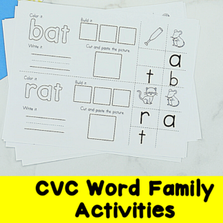 CVC Word Family Activities and Lessons