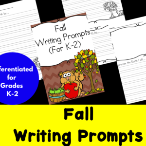 Differentiated Fall Writing Prompts for Kindergarten through Second Grade
