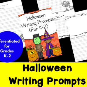 Differentiated Halloween Writing Prompts for Kindergarten through Second Grade