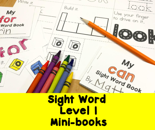 Fry Sight Words 1-25 minibooks