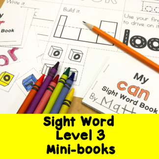 Dolch Sight Words Level 3 Minibooks