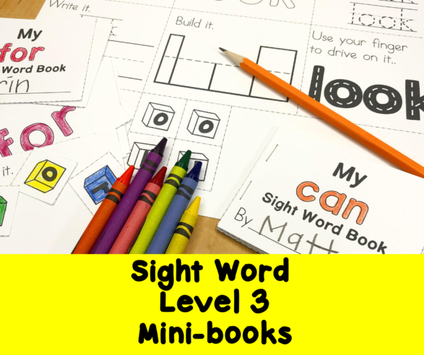 Dolch Sight Words Level 3 Minibooks