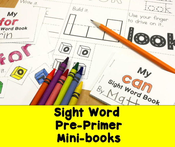 Dolch Sight Word Pre-Primer Minibooks