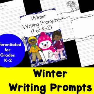 Differentiated Winter Writing Prompts for Kindergarten through Second Grade