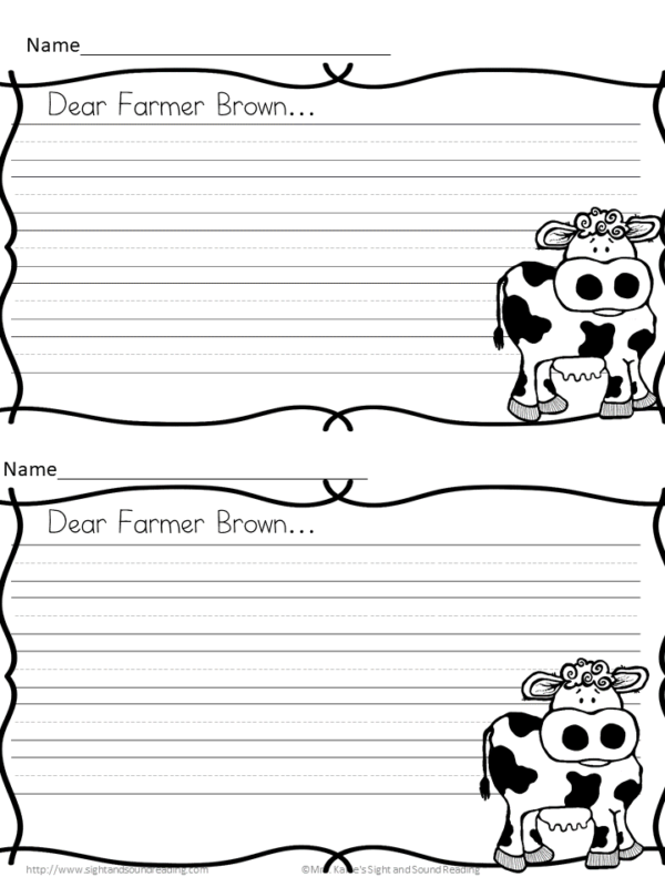 Free Printable Click Clack Moo Cows That Type Worksheets