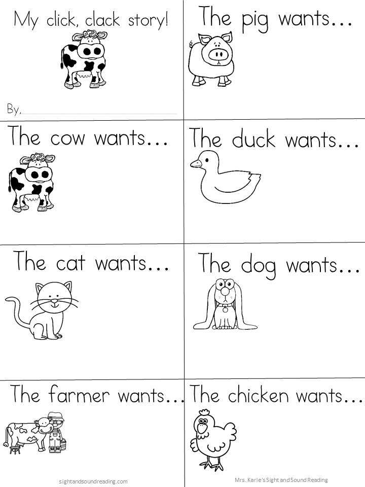 Click Clack Moo Cows That Type Activities Worksheets For Kindergarten 
