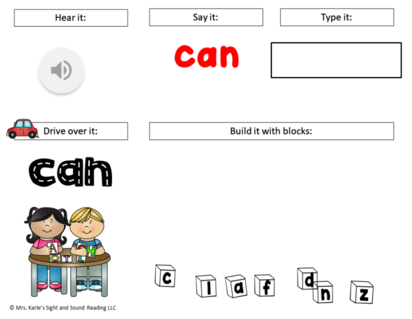 Distance Learning Digital Sight Word Pre-Primer Activity