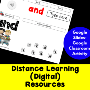 Distance Learning Digital Resources for Kindergarten