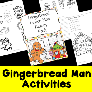 Gingerbread Man activities for Kindergarten