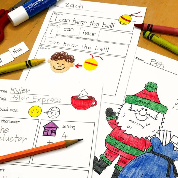 Polar Express Activities and Worksheets for Kindergarten